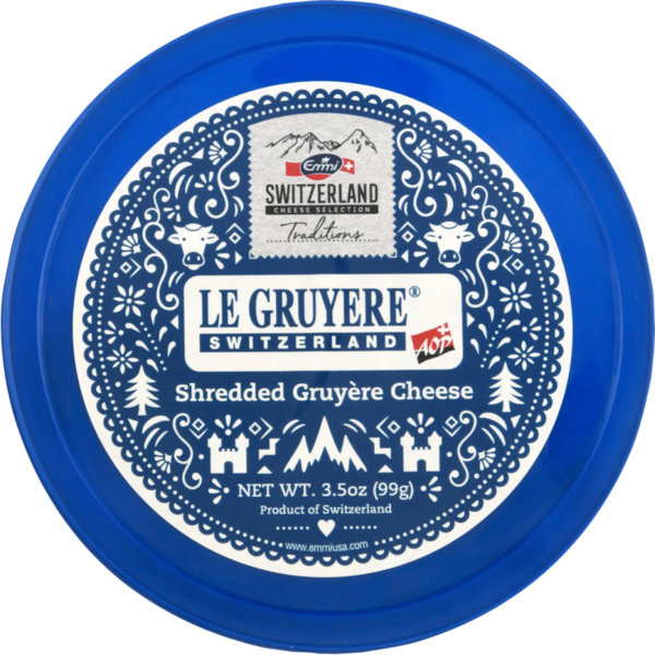 Emmi Shredded Le Gruyere AOP Cheese from Switzerland