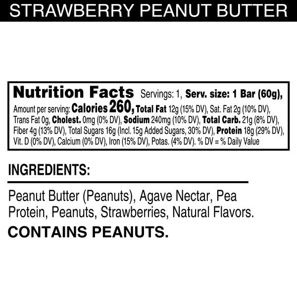 RXBAR High Protein Strawberry Peanut Butter Bars, Gluten Free, 2.1 oz