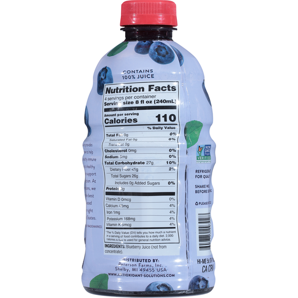 Antioxidant Solutions Juice, Blueberry