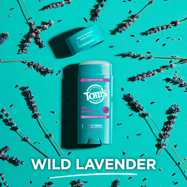 Tom's Wild Lavender Natural Deodorant For Women And Men, Aluminum Free