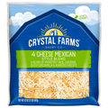 Crystal Farms Cheese Blend, 4 Cheese, Mexican Style