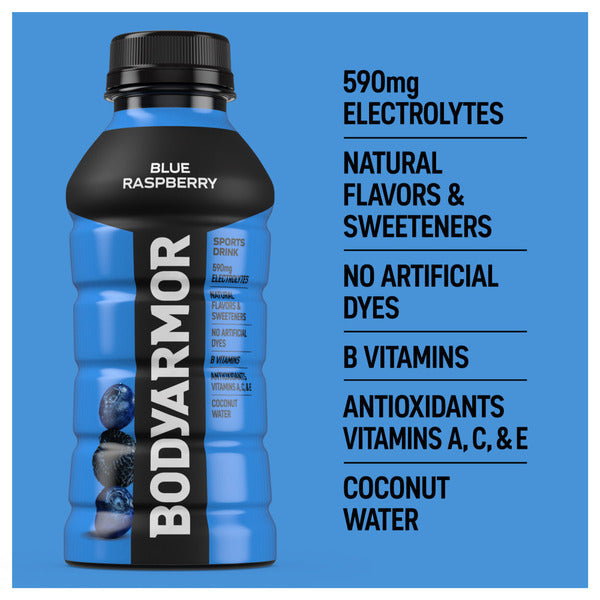 BODYARMOR Blue Raspberry Sports Drink Bottles