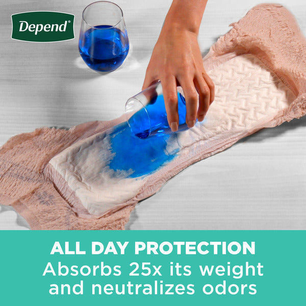Depend Fresh Protection Women's Adult Incontinence Underwear, XL, Blush
