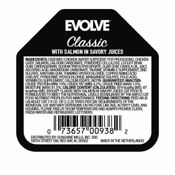 EVOLVE Classic Crafted Meals with Salmon, Wet Cat Food