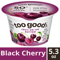 Too Good & Co. Fruit on the Bottom Black Cherry Yogurt-Cultured Low Fat Milk Product, Smooth and Creamy Adult Snacks with Real Fruit, 5.3 oz Cup