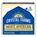 Crystal Farms Cheese Slices, White American