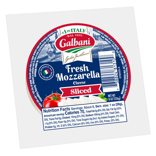 Galbani Fresh Mozzarella Cheese Sliced Ball