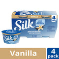 Silk Vanilla Dairy Free, Almond Milk Yogurt Alternative, Rich and Creamy Plant Based Yogurt with 5 Grams of Protein, 4 Ct, 5.3 OZ Containers