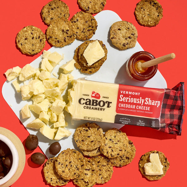 Cabot Seriously Sharp Cheddar Cheese Block, 8 oz