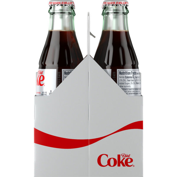 Diet Coke Diet Cola Soda Pop Glass Bottles