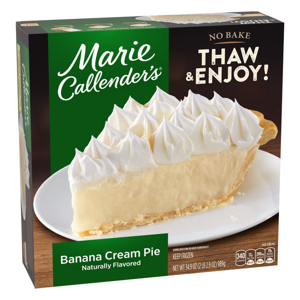 Marie Callender's Banana Cream Pie Thaw & Enjoy Frozen Dessert