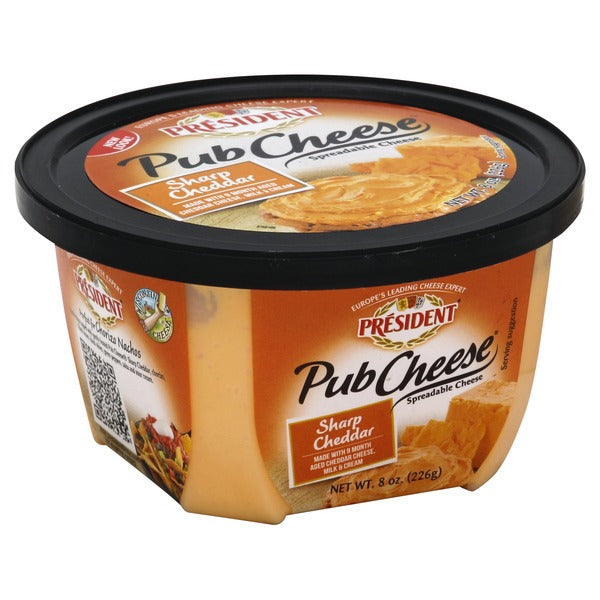 Président Sharp Cheddar Spreadable Pub Cheese