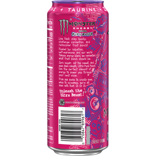 Monster Zero Sugar Punk Punch Energy Drink
