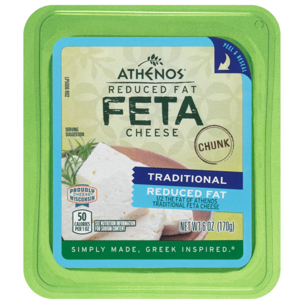 Athenos Reduced Fat Traditional Feta Cheese Chunk