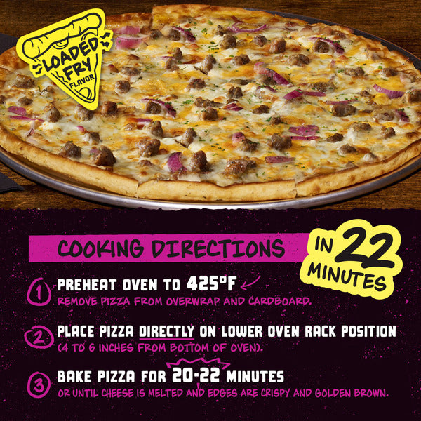 Tombstone French Fry Style Crust Chili Cheese Frozen Pizza