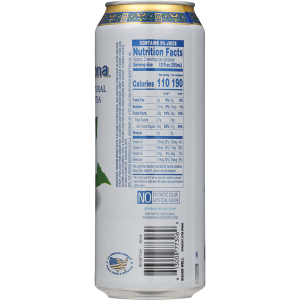 AriZona 100% Natural Blueberry White Tea