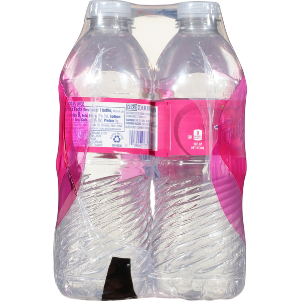 Fruit 2 O Purified Water Beverage, Raspberry, 6 Pack