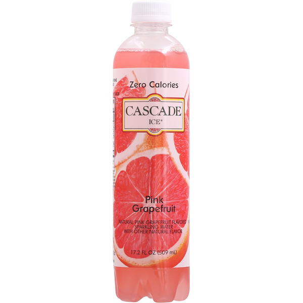 Cascade Ice Sparkling Water, Zero Calories, Pink Grapefruit