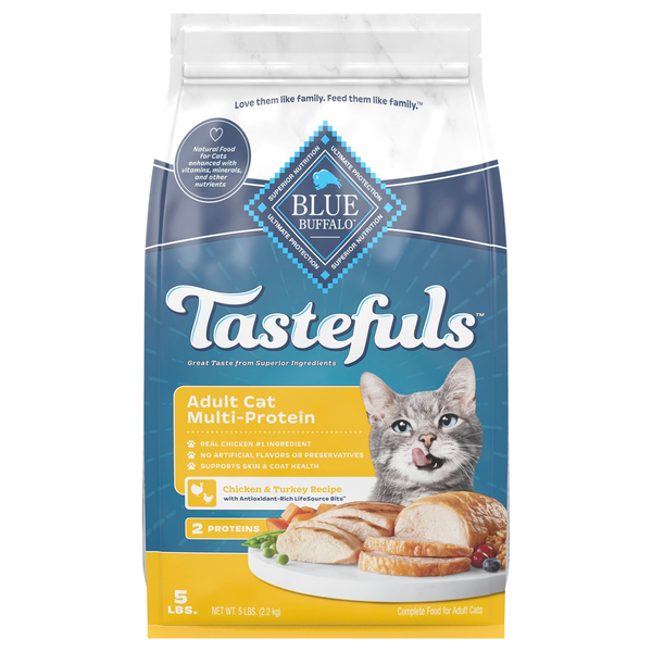 Blue Buffalo Multi-Protein Complete Adult Chicken & Turkey Recipe Food for Cats