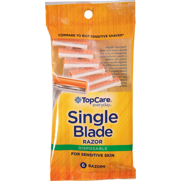 TopCare Razors, Disposable, Single Blade