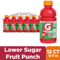 Gatorade Lower Sugar Fruit Punch Sports Drink Mini Multipack Bottles