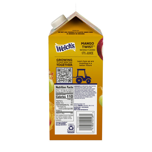 Welch's Mango Twist Flavored Fruit Juice Cocktail Blend