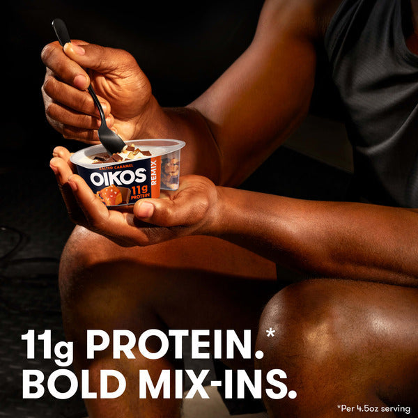 Oikos Remix Salted Caramel High Protein Nonfat Greek Yogurt  With Mix-Ins