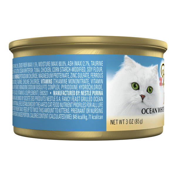 Purina Fancy Feast Grilled Ocean Whitefish & Tuna Feast in Gravy Wet Cat Food
