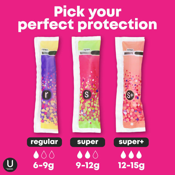 U by Kotex Click Compact Unscented Tampons, Super Plus