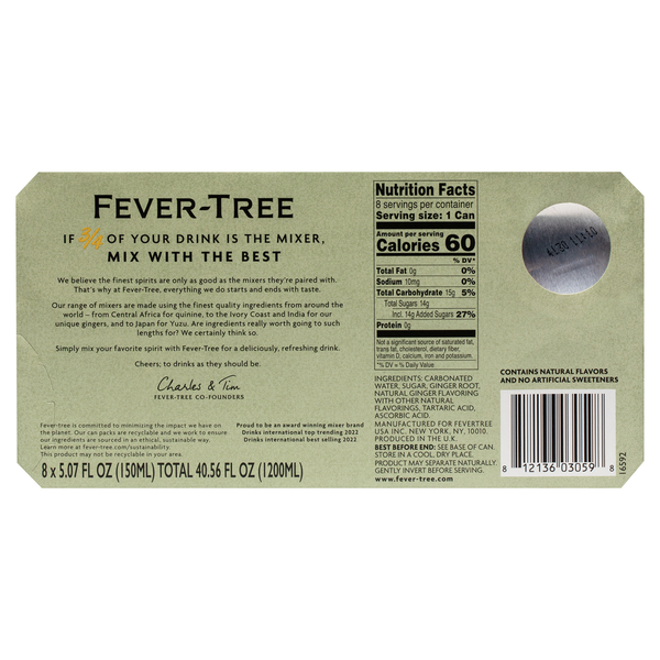 Fever-Tree Ginger Beer 8x150ml
