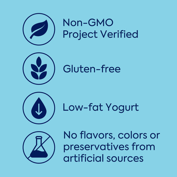 Dannon Fruit on the Bottom Strawberry Low Fat Yogurt, Gluten Free Snacks with Real Strawberry Pieces, Good Source of Calcium and Vitamin D, 5.3 OZ Yogurt Container