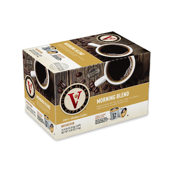 Victor Allen's Coffee Morning Blend, Light Roast, Single Serve Coffee Pods