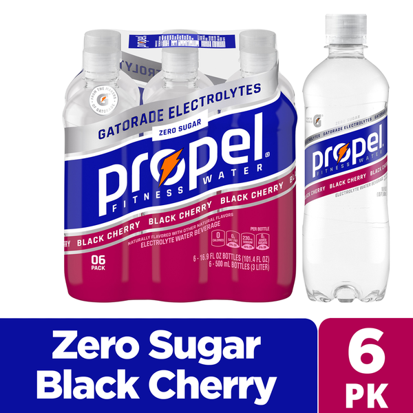 Propel Zero Sugar Electrolyte Water Beverage, Black Cherry,