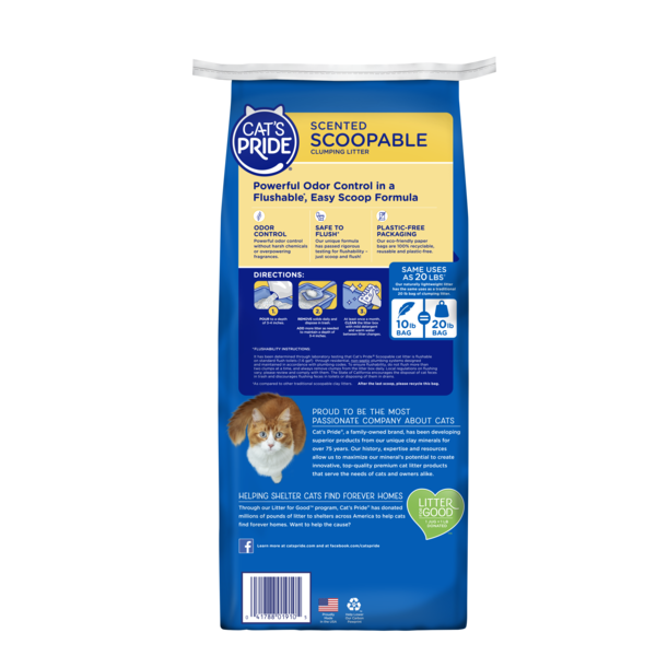 Cat's Pride Scented Scoopable Lightweight Clumping Clay Cat Litter