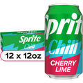 Sprite Chill Cherry Lime Natural Flavor Soda Soft Drink Cans