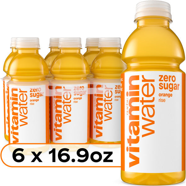 Vitaminwater Rise Orange Zero Sugar Flavored Water Beverage Bottles