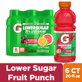 Gatorade Lower Sugar Electrolyte Beverage Fruit Punch Naturally Flavored