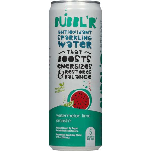 BUBBL’R Antioxidant Sparkling Water, watermelon lime smash'r