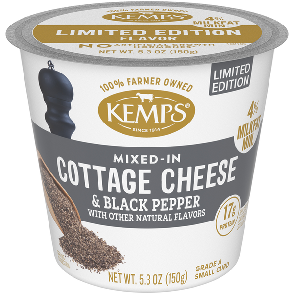 Kemps Limited Edition Cottage Cheese & Black Pepper 4% Small Curd