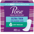Poise Ultra Thin Incontinence Pads, Light Absorbency, Regular Length
