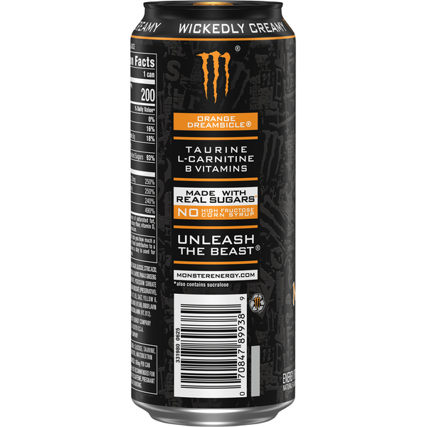 Monster Orange Dreamsicle Energy Drink
