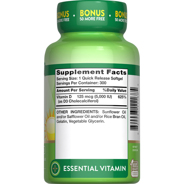 Nature's Truth Vitamin D Softgels