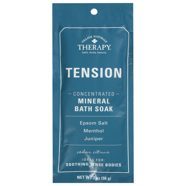 Village Naturals Therapy Mineral Bath Soak, Concentrated, Tension, Cedar Citrus