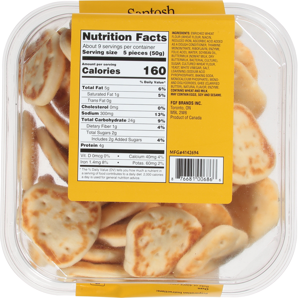 Santosh Naan Bites, Plain