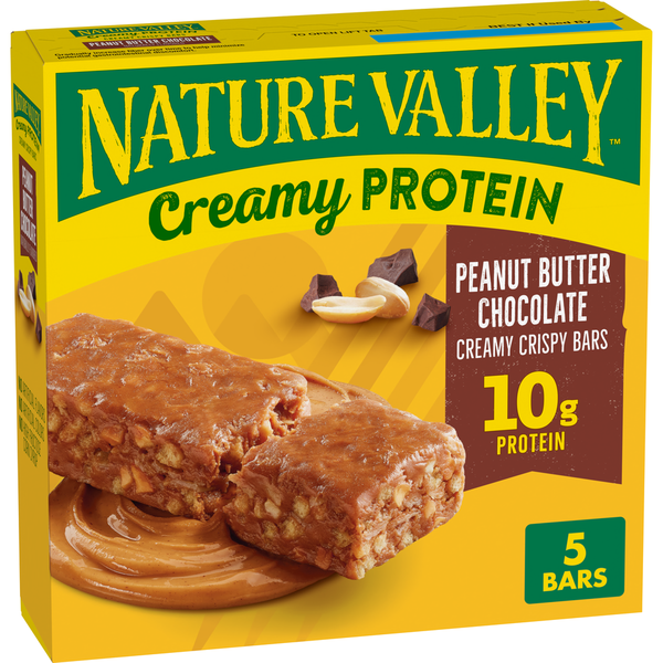 Nature Valley Creamy Protein Peanut Butter Chocolate Snack Bars