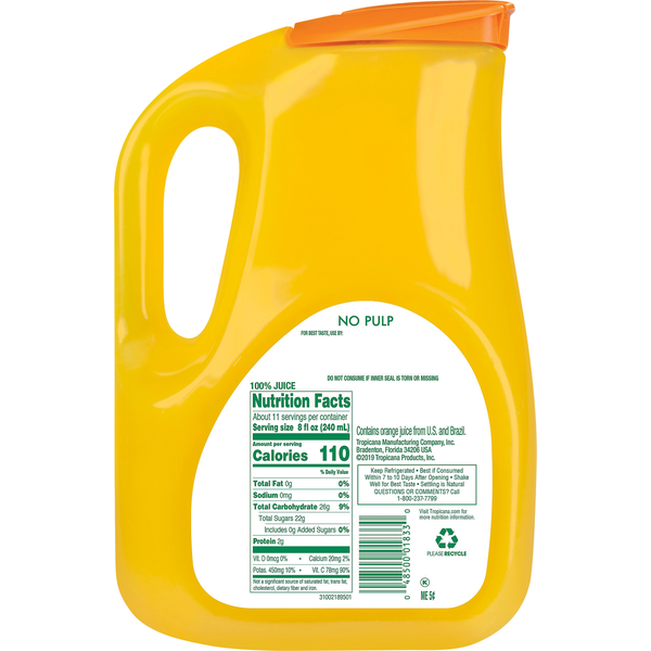 Tropicana 100% Juice, Orange, Original