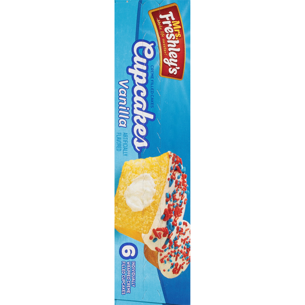 Mrs. Freshley's Vanilla Cupcakes Creme Filled Cakes