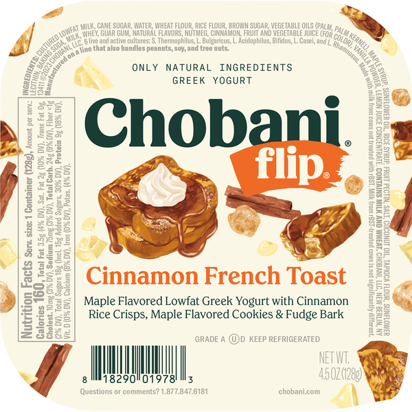 Chobani Yogurt, Greek, Cinnamon French Toast