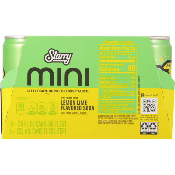 Starry Soda, Lemon Lime Flavor, Mini