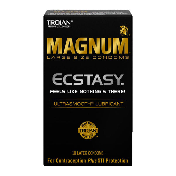 Trojan Magnum Ecstasy Large Size  Lubricated Condoms